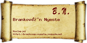 Brankován Nyeste névjegykártya